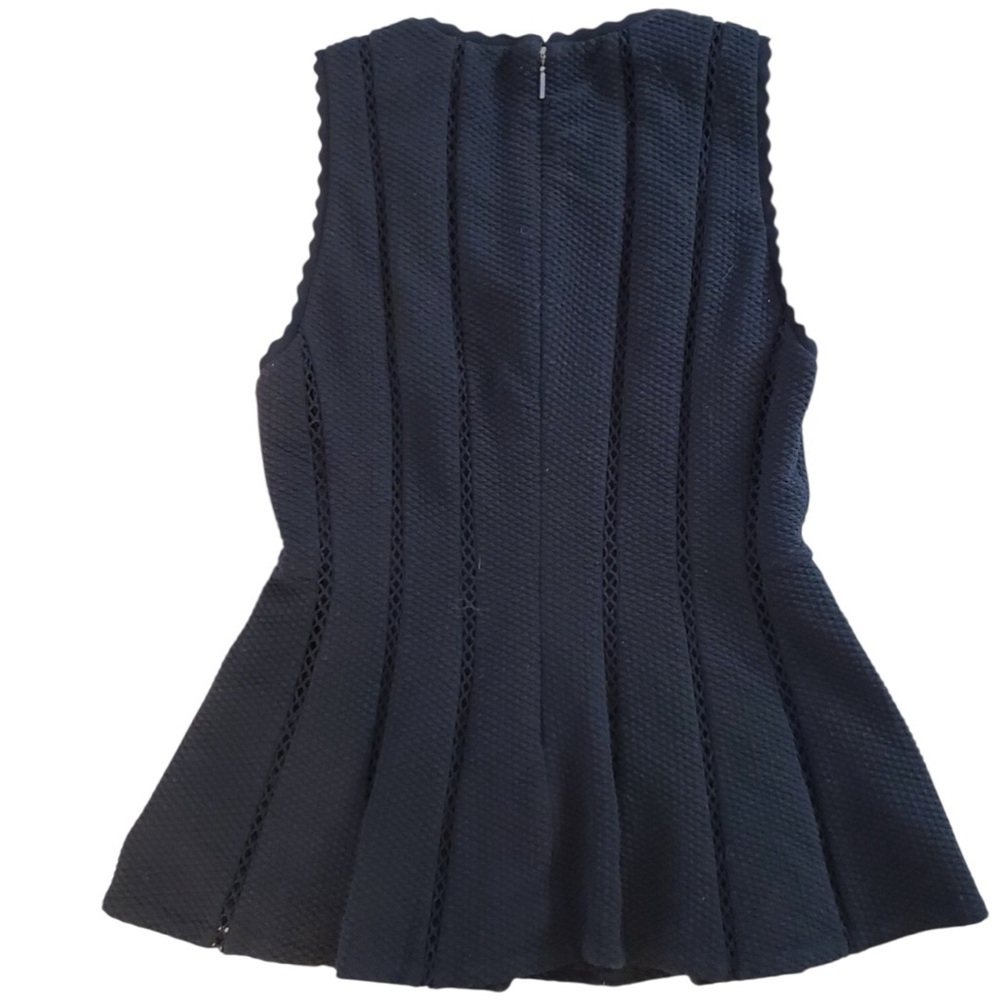 Rebecca Taylor Sleeveless Top Black Size 6 Fit/flare Lined Scoop Neck - Picture 3 of 11